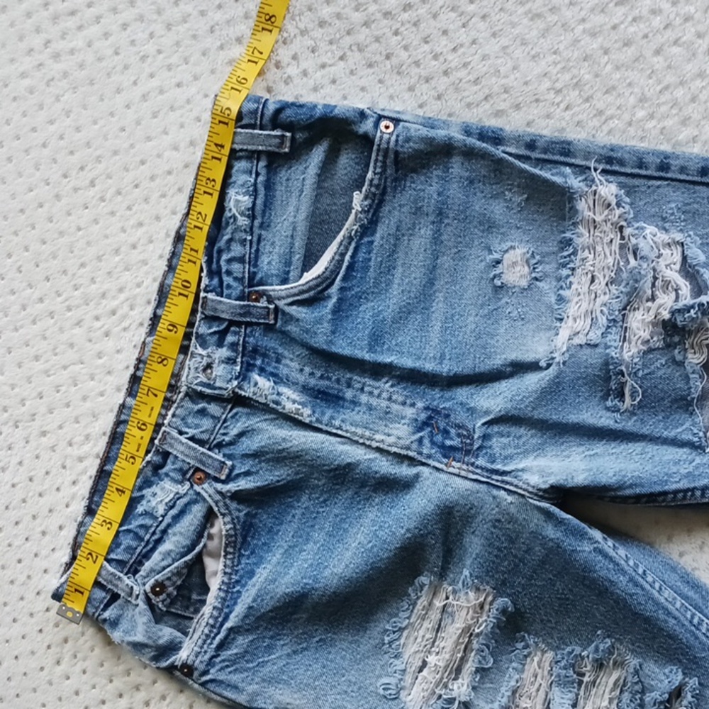Vintage 517 distressed bootcut light wash Jeans orange tab & gorgeous - Picture 4 of 16